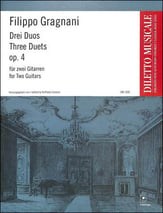 Three Duets, Op. 4 Guitar and Fretted sheet music cover